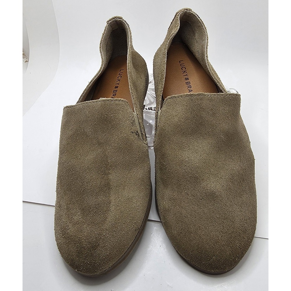 Lucky Brand Women's Charsa 2 Suede Casual Slip On Loafers Shoes Tan Size 6